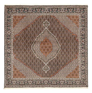 Persisk matta - Tabriz - Royal kvadrat  - 203 x 203 cm - brun