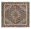 Tabriz - 40 Raj Mattan 197x200cm - Persisk matta - Kvadrat / Brun / 197 x 200 cm Kvadrat