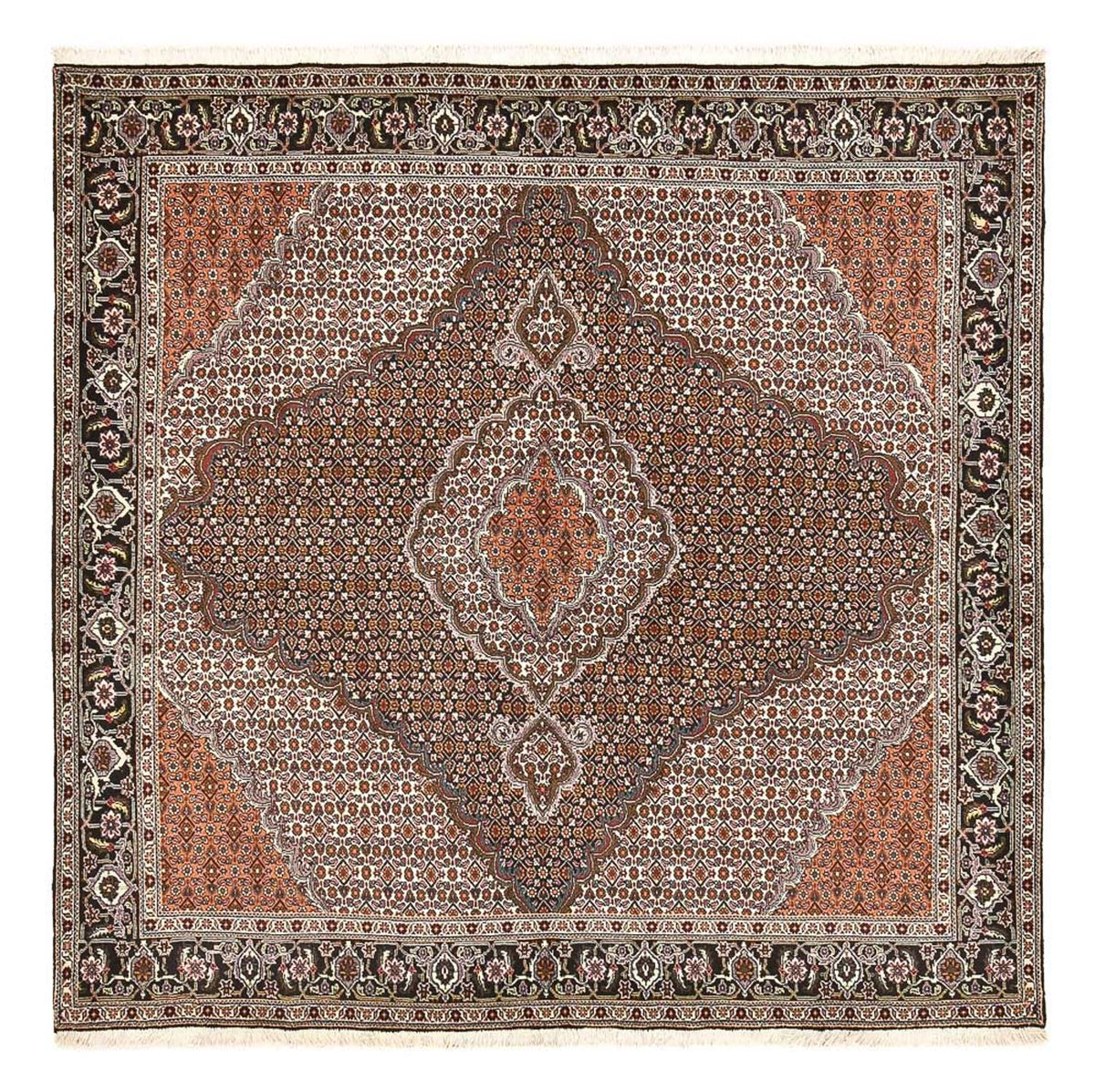 Persisk matta - Tabriz - Royal kvadrat  - 206 x 200 cm - brun