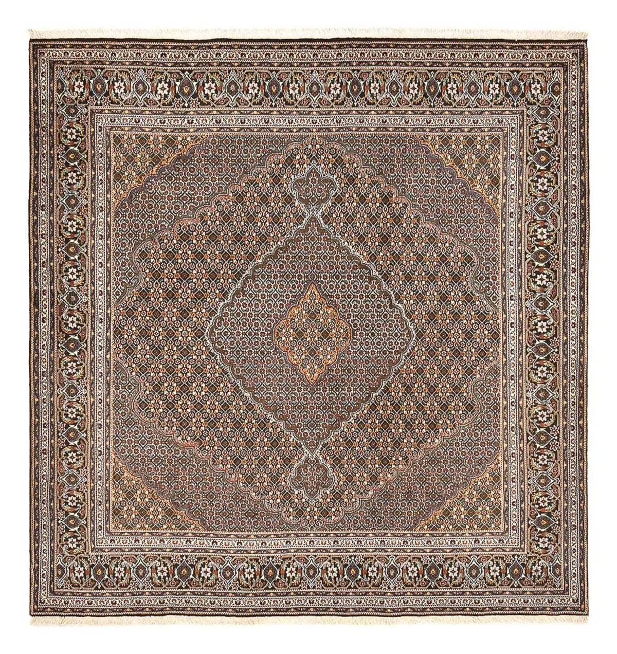 Persisk matta - Tabriz - Royal kvadrat  - 212 x 198 cm - brun