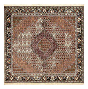 Persisk matta - Tabriz - Royal kvadrat  - 204 x 200 cm - ljusbrun