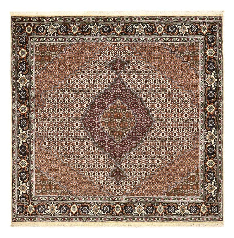 Persisk matta - Tabriz - Royal kvadrat  - 204 x 200 cm - ljusbrun