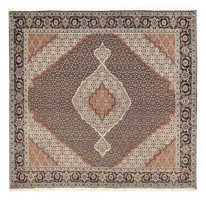 Persisk matta - Tabriz - Royal kvadrat  - 204 x 200 cm - brun