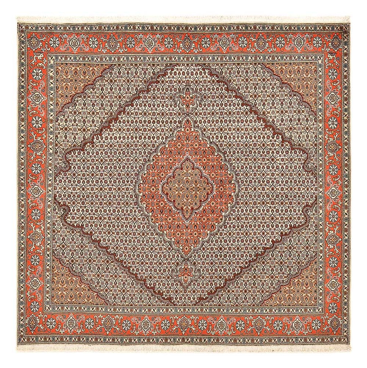 Persisk matta - Tabriz - Royal kvadrat  - 200 x 200 cm - sand