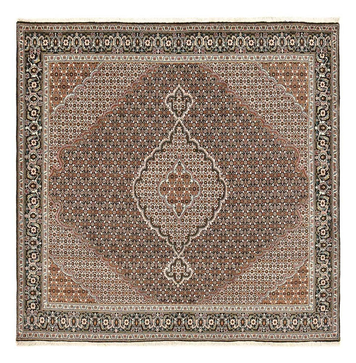 Persisk matta - Tabriz - Royal kvadrat  - 208 x 204 cm - brun