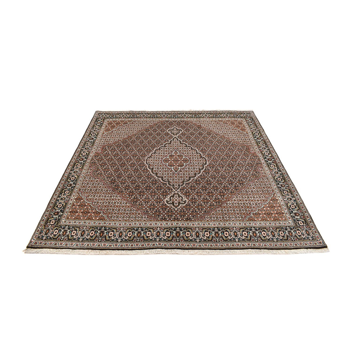 Persisk matta - Tabriz - Royal kvadrat  - 208 x 204 cm - brun