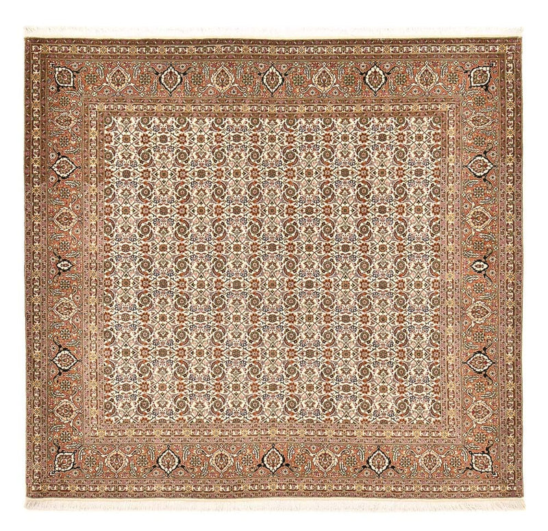Persisk matta - Tabriz - Royal kvadrat  - 201 x 197 cm - mörk beige