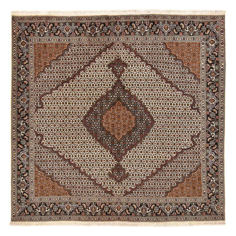 Persisk matta - Tabriz - Royal kvadrat  - 200 x 197 cm - ljusbrun