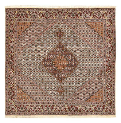 Persisk matta - Tabriz - Royal kvadrat  - 202 x 198 cm - ljusbrun