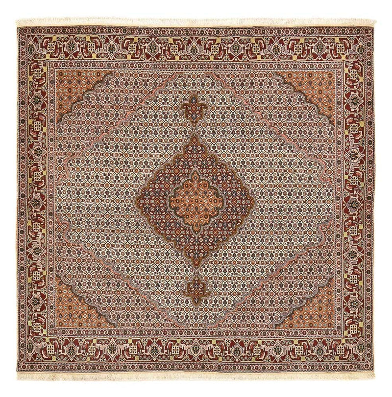 Persisk matta - Tabriz - Royal kvadrat  - 202 x 198 cm - ljusbrun