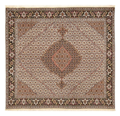 Persisk matta - Tabriz - Royal kvadrat  - 198 x 194 cm - ljusbrun