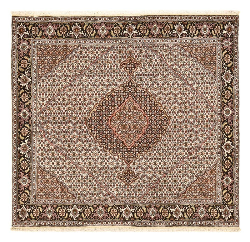 Persisk matta - Tabriz - Royal kvadrat  - 198 x 194 cm - ljusbrun
