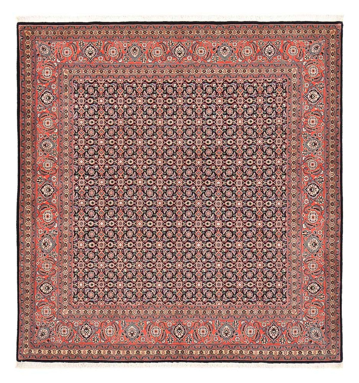 Persisk matta - Tabriz - Royal kvadrat  - 210 x 200 cm - ljusröd