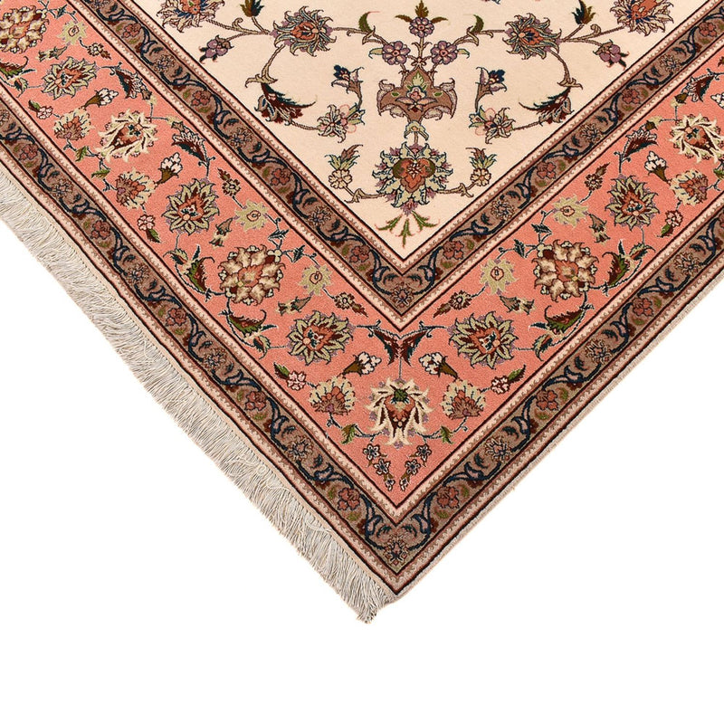 Persisk matta - Tabriz - Royal kvadrat  - 210 x 204 cm - ljusbeige