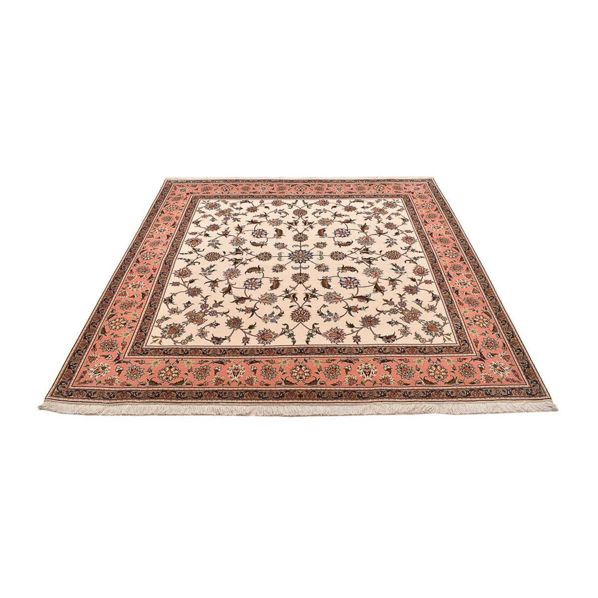 Persisk matta - Tabriz - Royal kvadrat  - 210 x 204 cm - ljusbeige