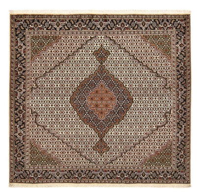Persisk matta - Tabriz - Royal kvadrat  - 204 x 200 cm - ljusbrun