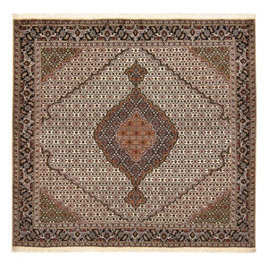 Persisk matta - Tabriz - Royal kvadrat  - 204 x 200 cm - ljusbrun