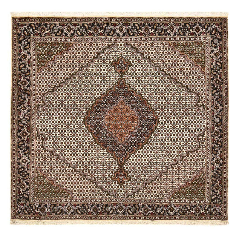 Persisk matta - Tabriz - Royal kvadrat  - 204 x 200 cm - ljusbrun