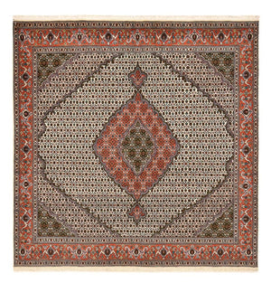 Persisk matta - Tabriz - Royal kvadrat  - 212 x 201 cm - ljusbrun