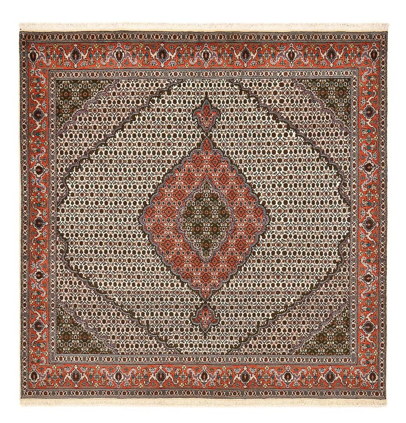 Persisk matta - Tabriz - Royal kvadrat  - 212 x 201 cm - ljusbrun