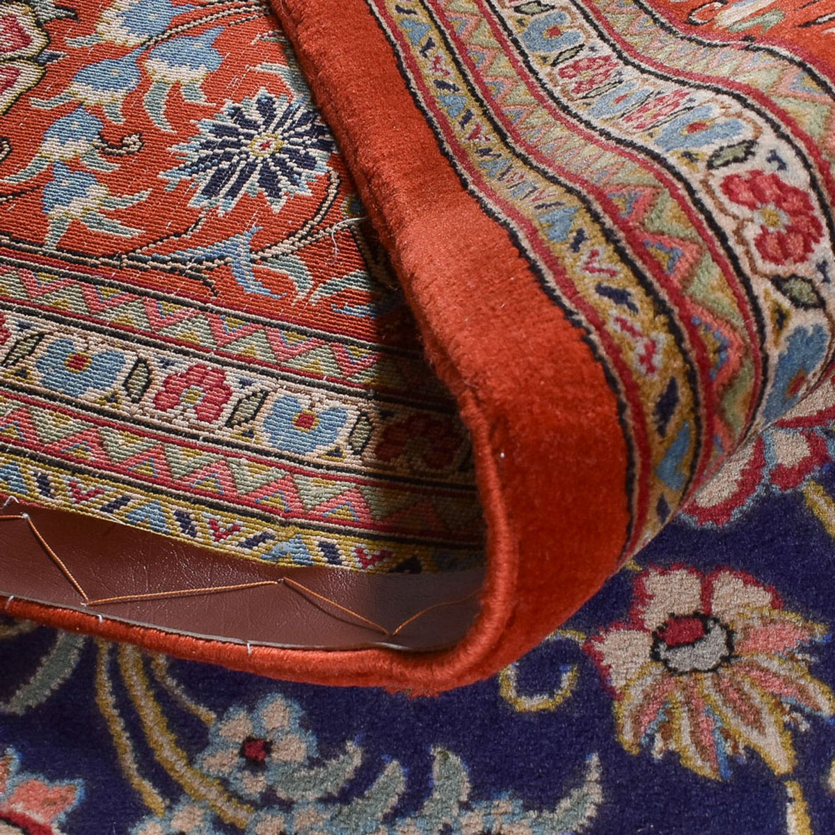 Persisk matta - Ghom - 345 x 250 cm - mörkblå