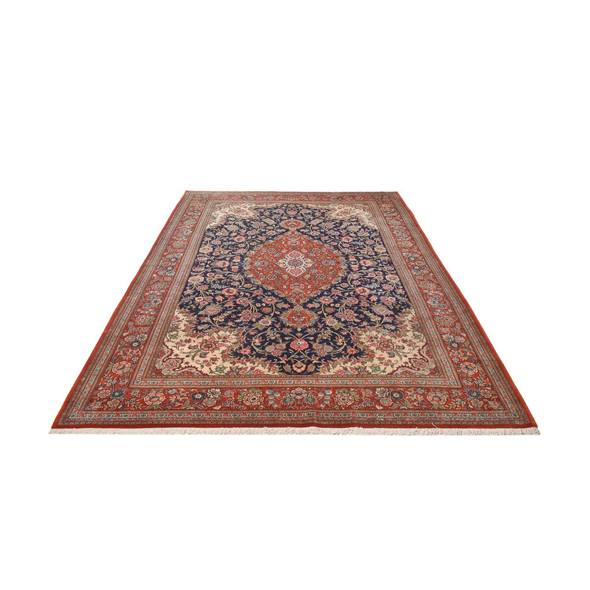 Persisk matta - Ghom - 345 x 250 cm - mörkblå