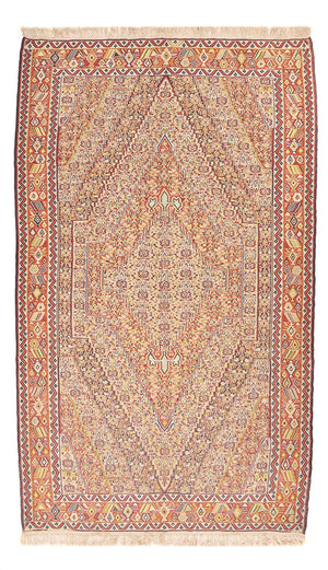 Kelim Carpet - orientalisk matta - 262 x 157 cm - mörk beige
