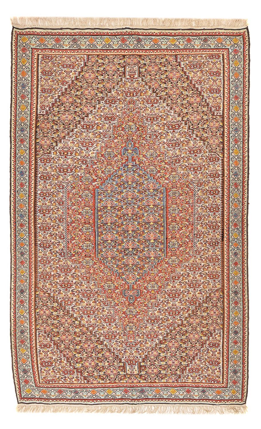 Kelim Carpet - orientalisk matta - 260 x 160 cm - ljusbrun