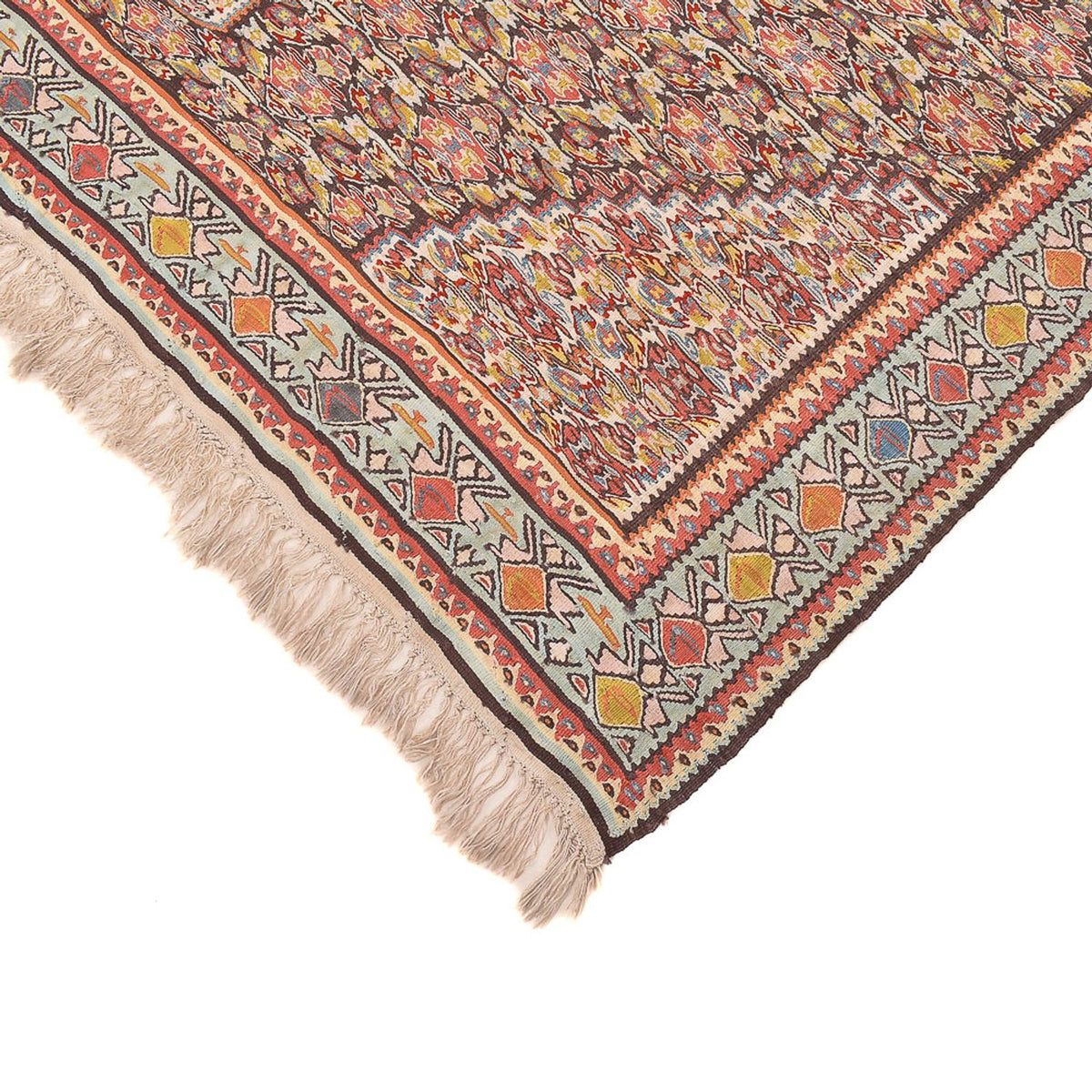 Kelim Carpet - orientalisk matta - 260 x 160 cm - ljusbrun