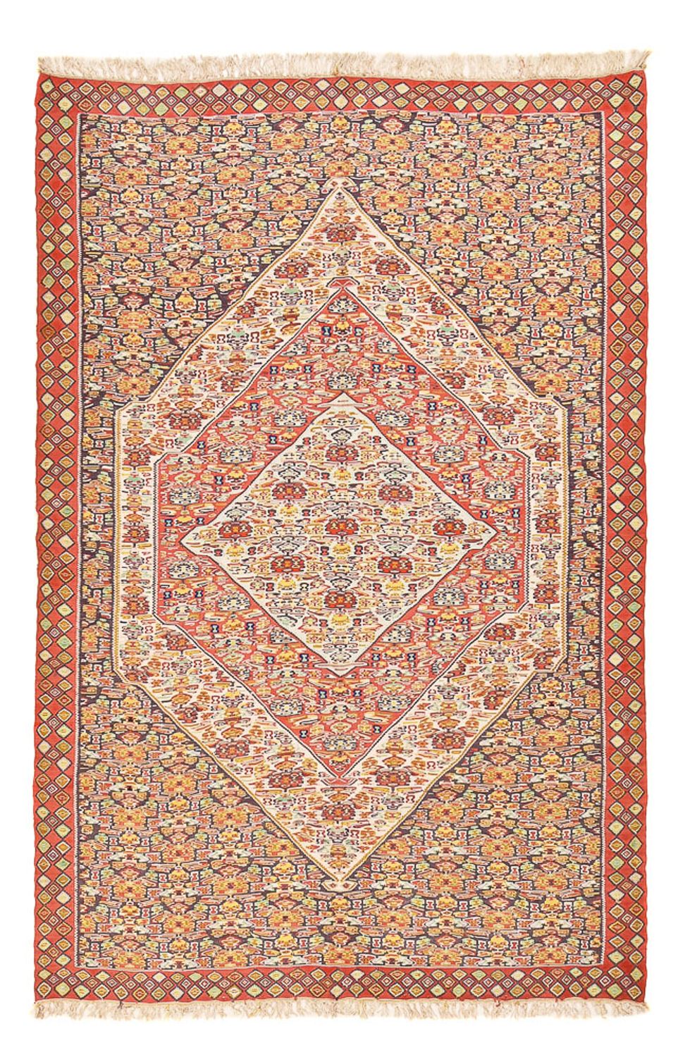 Kelim Carpet - orientalisk matta - 255 x 165 cm - ljusbrun