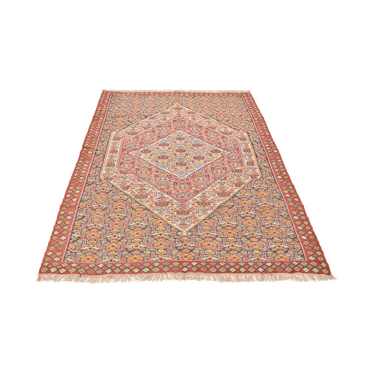 Kelim Carpet - orientalisk matta - 255 x 165 cm - ljusbrun