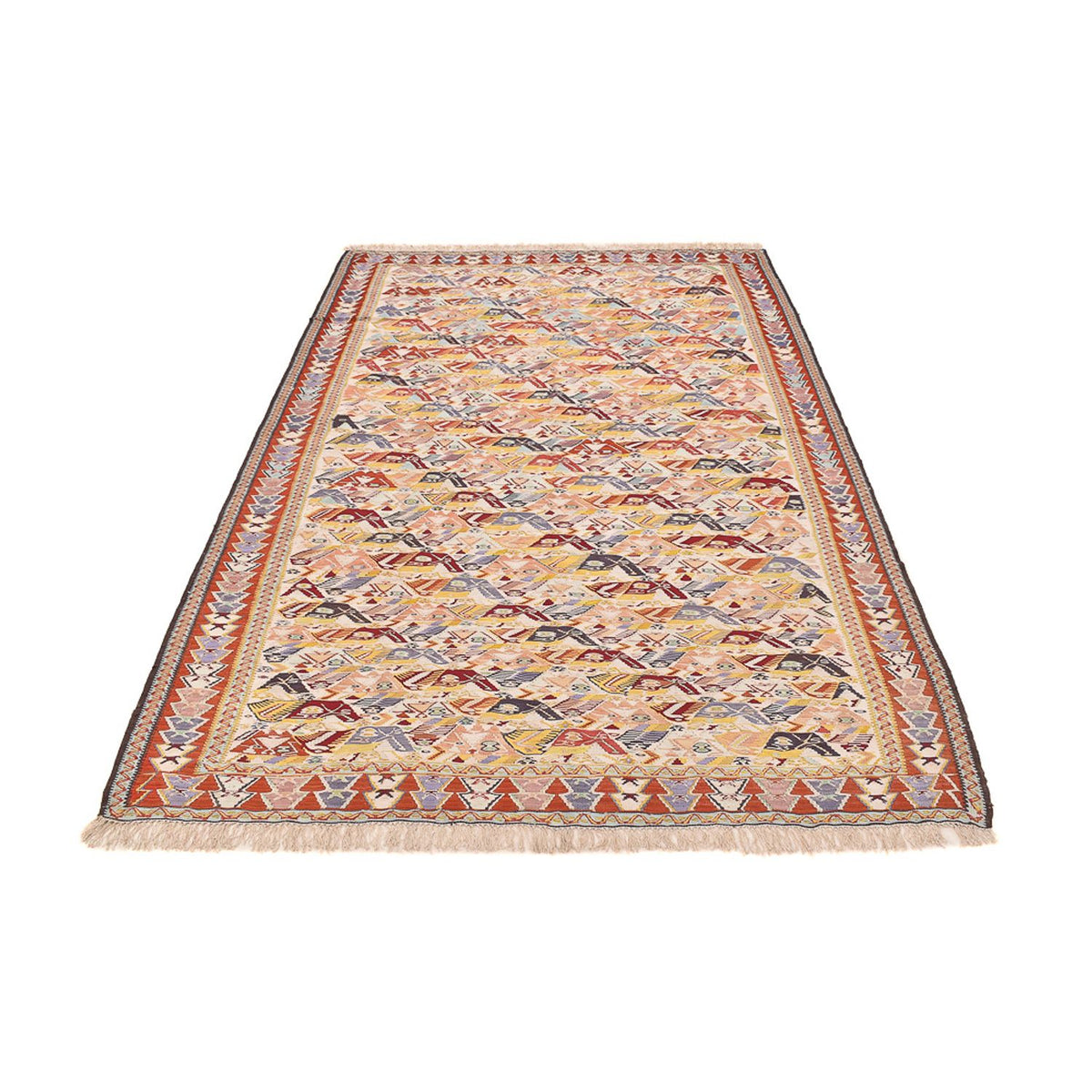 Kelim Carpet - orientalisk matta - 255 x 160 cm - karamell