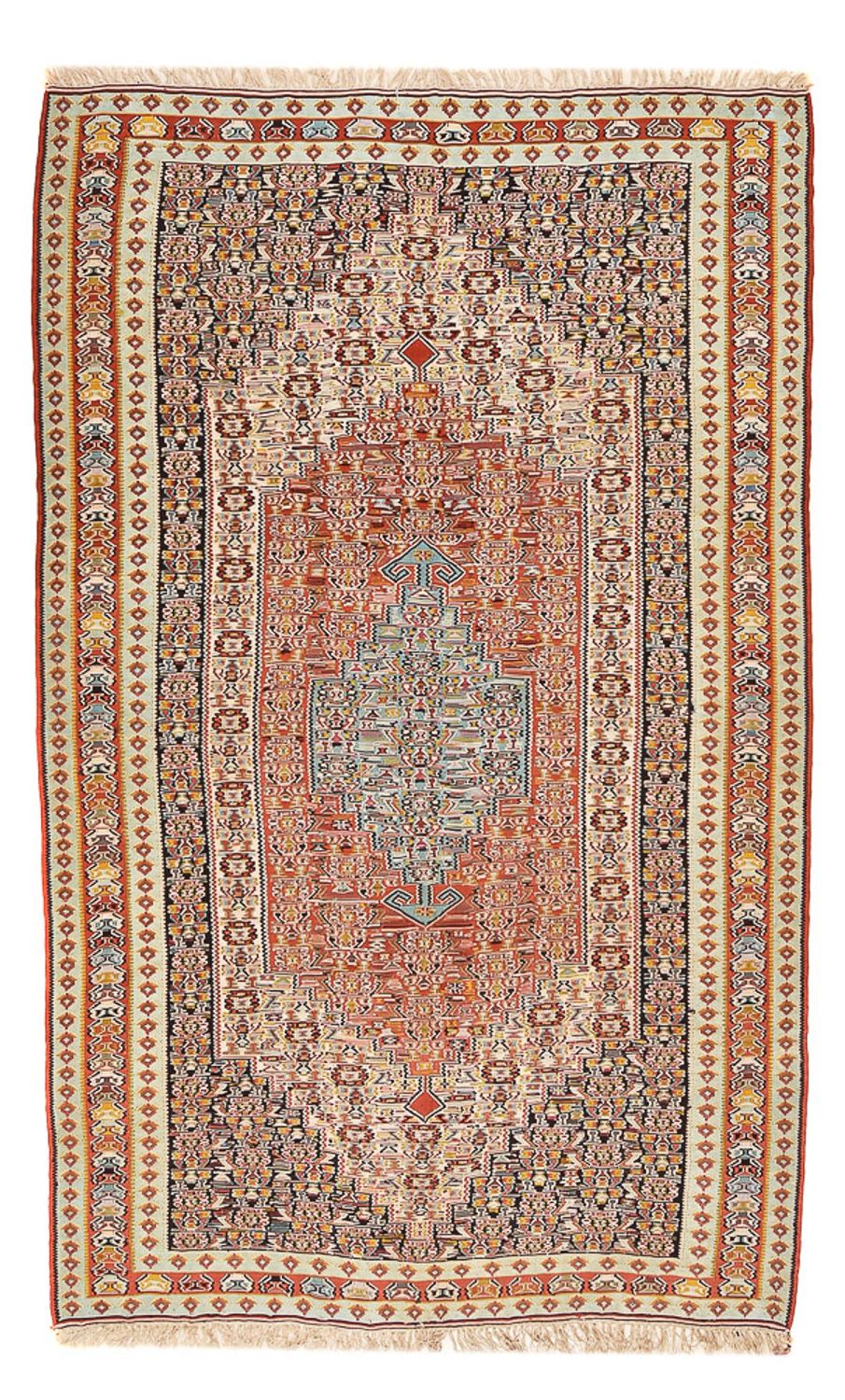 Kelim Carpet - orientalisk matta - 250 x 160 cm - ljusröd