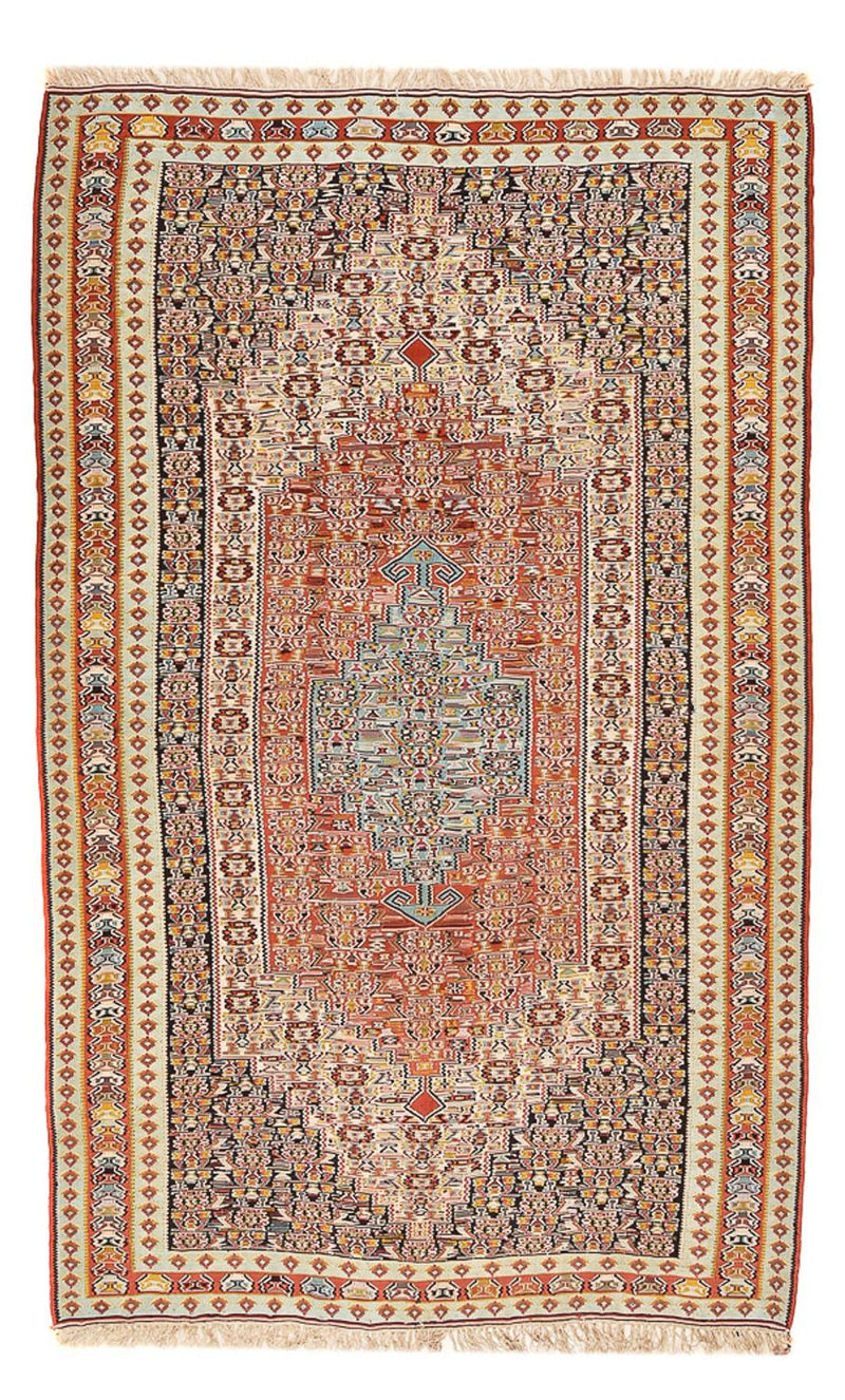 Kelim Carpet - orientalisk matta - 250 x 160 cm - ljusröd