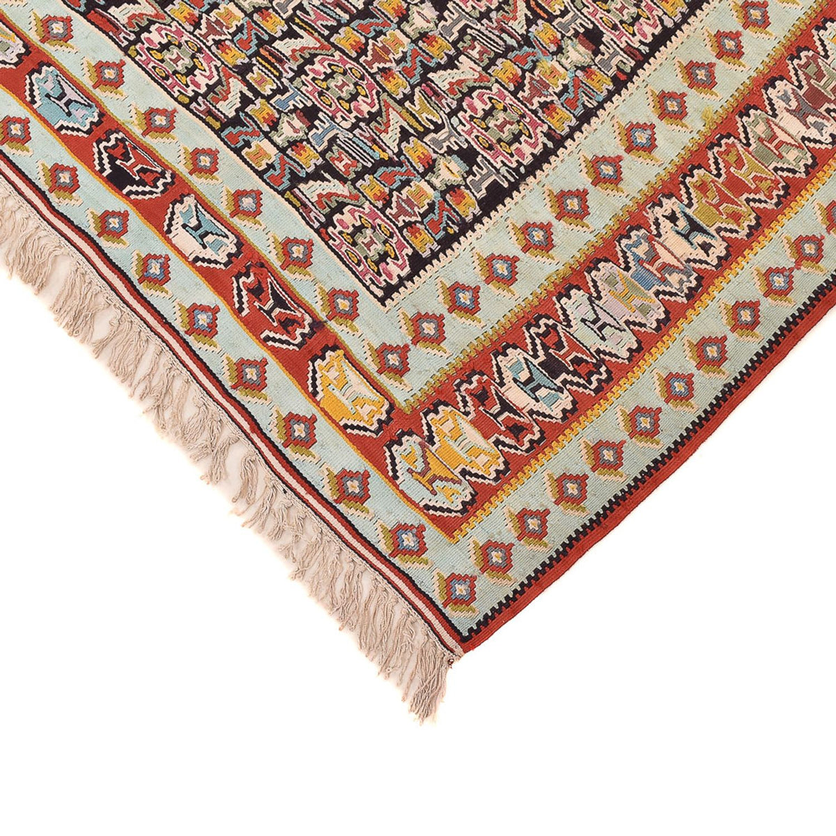 Kelim Carpet - orientalisk matta - 250 x 160 cm - ljusröd