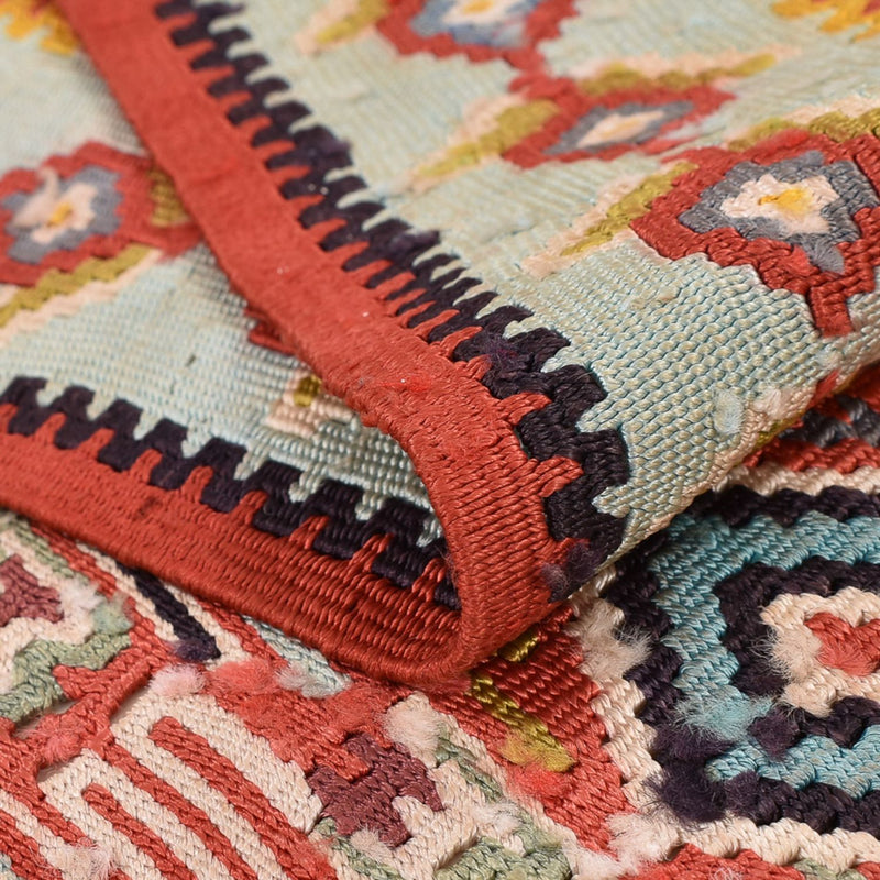 Kelim Carpet - orientalisk matta - 250 x 160 cm - ljusröd