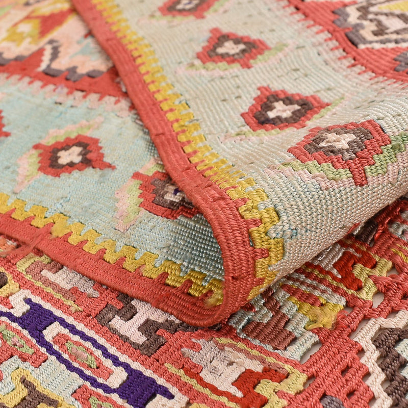 Kelim Carpet - orientalisk matta - 270 x 158 cm - ljusröd