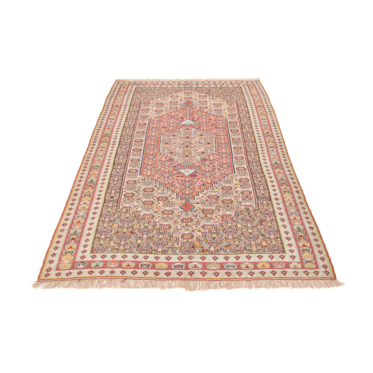 Kelim Carpet - orientalisk matta - 270 x 158 cm - ljusröd