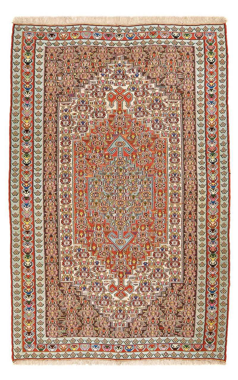 Kelim Carpet - orientalisk matta - 258 x 160 cm - ljusröd