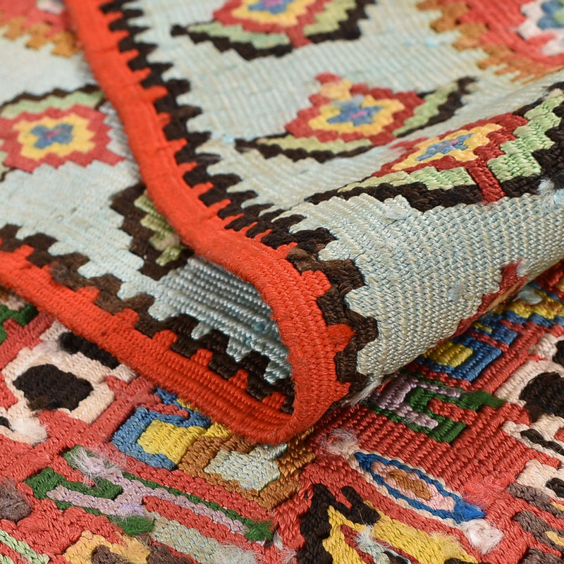 Kelim Carpet - orientalisk matta - 258 x 160 cm - ljusröd