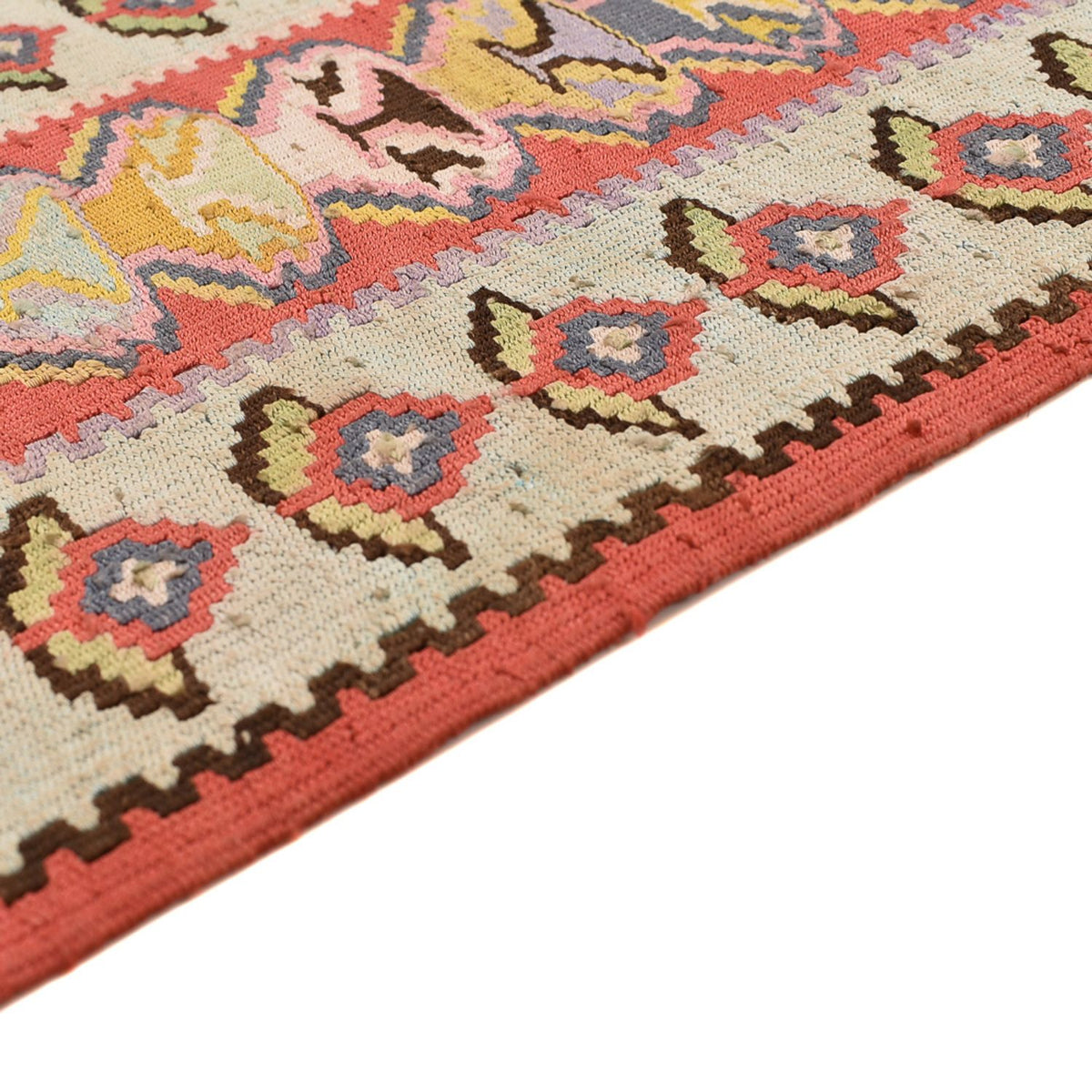 Kelim Carpet - orientalisk matta - 258 x 160 cm - ljusröd