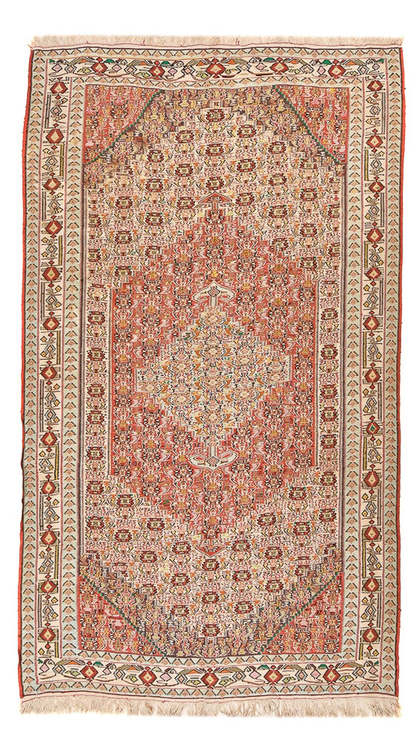 Kelim Carpet - orientalisk matta - 260 x 160 cm - ljusröd