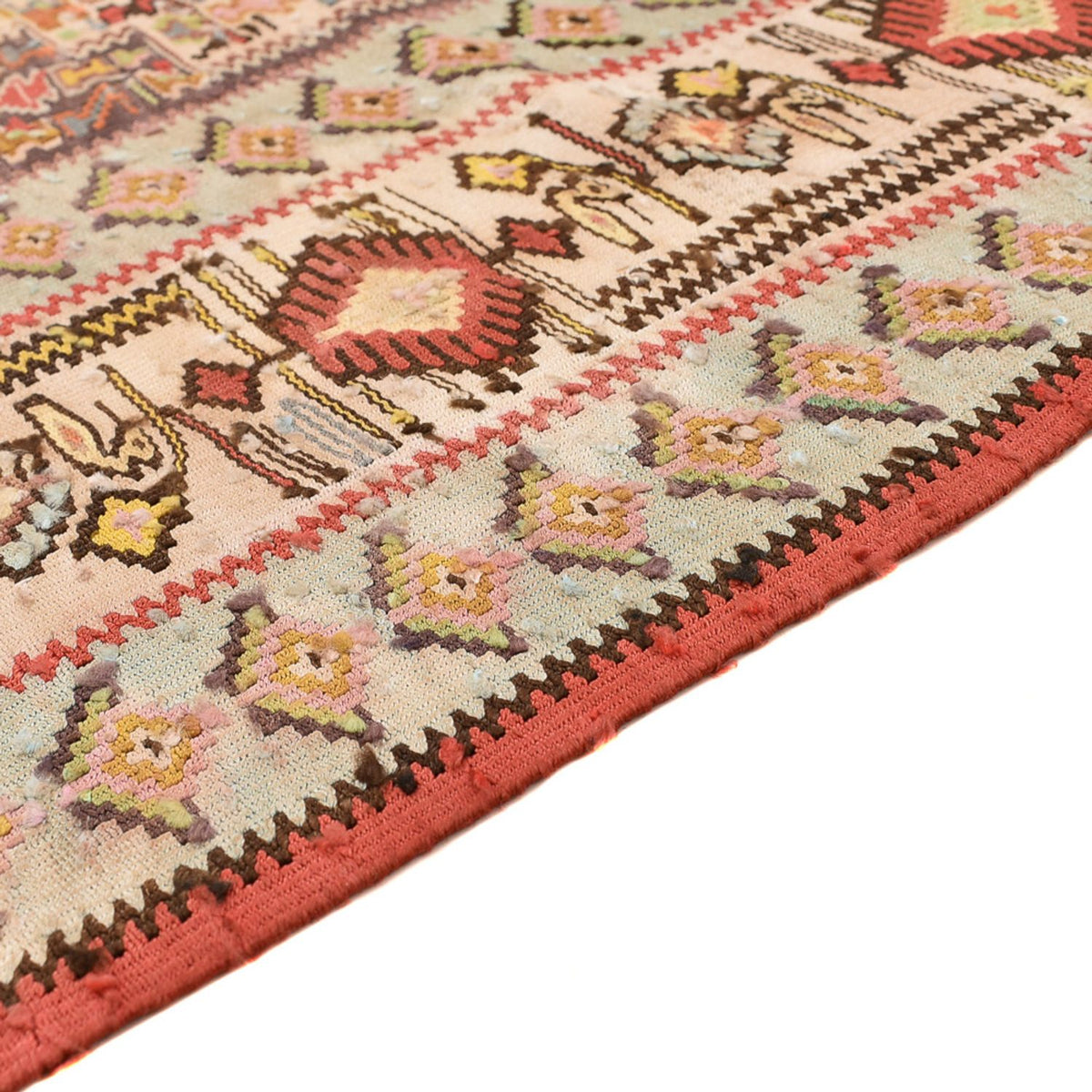 Kelim Carpet - orientalisk matta - 260 x 160 cm - ljusröd