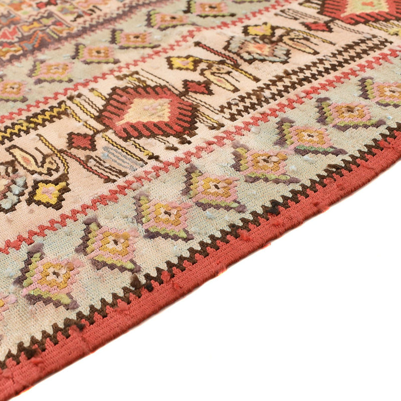 Kelim Carpet - orientalisk matta - 260 x 160 cm - ljusröd