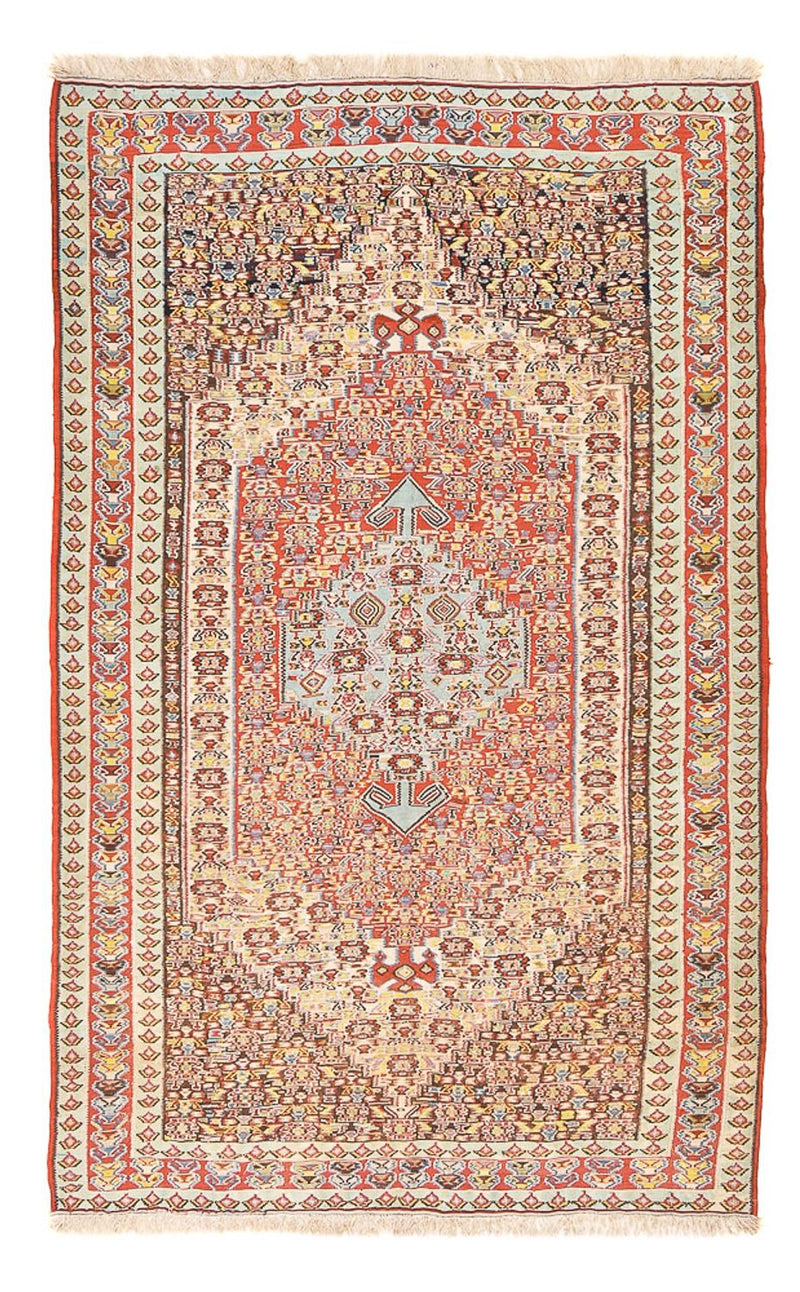 Kelim Carpet - orientalisk matta - 255 x 155 cm - ljusröd