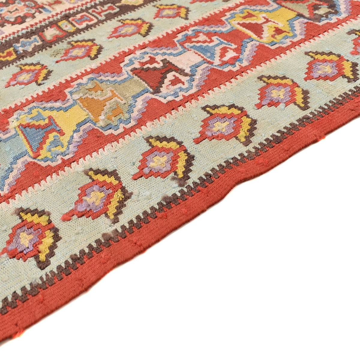 Kelim Carpet - orientalisk matta - 255 x 155 cm - ljusröd