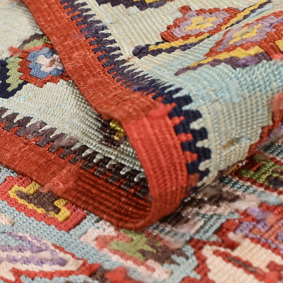 Kelim Carpet - orientalisk matta - 255 x 155 cm - ljusröd