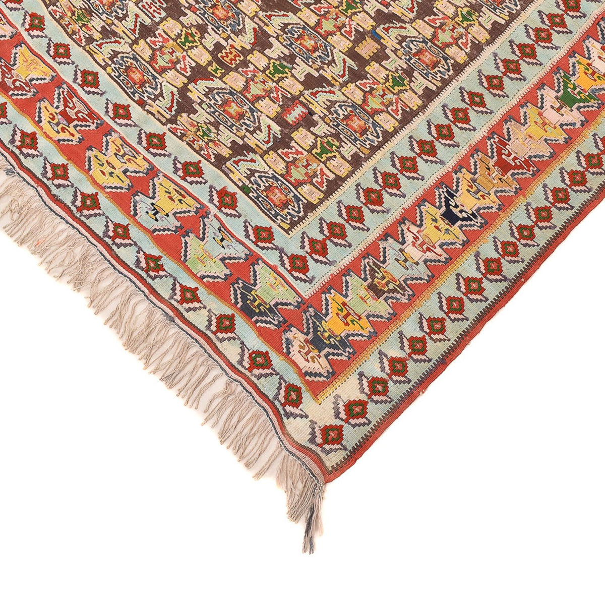 Kelim Carpet - orientalisk matta - 260 x 158 cm - ljusröd