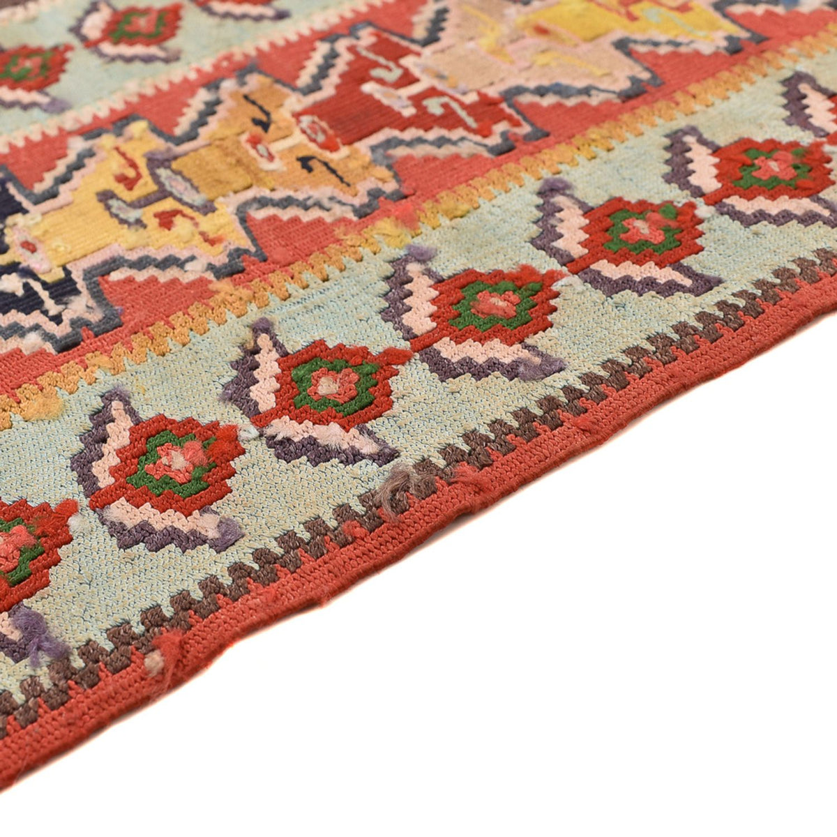 Kelim Carpet - orientalisk matta - 260 x 158 cm - ljusröd