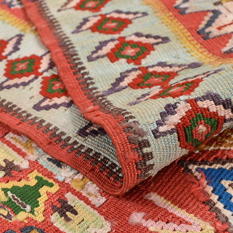 Kelim Carpet - orientalisk matta - 260 x 158 cm - ljusröd